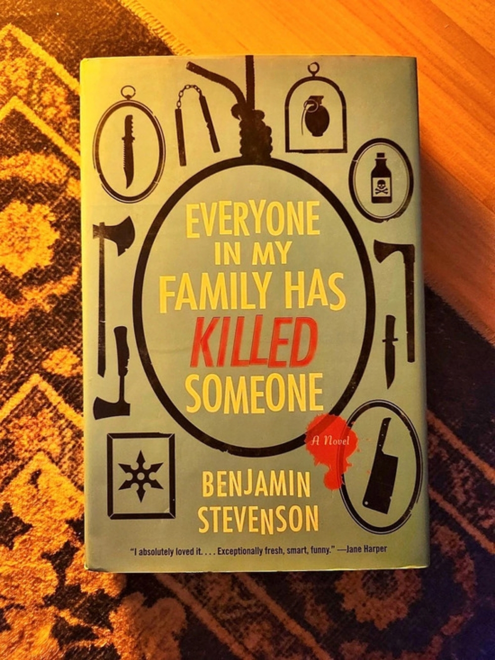 📚3/$20 Everyone in My Family Has Killed Someone Hardcover Mystery Novel